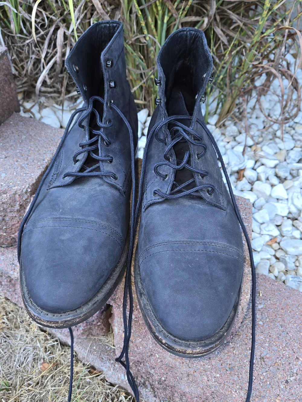 Thursday Boot Co Captain Marino Matte Leather Cap Toe Lace Up Boots Mens 11.5